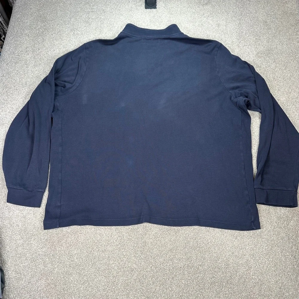 Polo by Ralph Lauren Men's XXL Pullover‎ Quarter Zip Long Sleeve Navy Blue Shirt